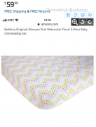 全新crib 棉被丶床笠 $18