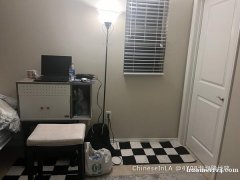 尔湾主卧床位出租独立卫生间* 位于97口99大华附近