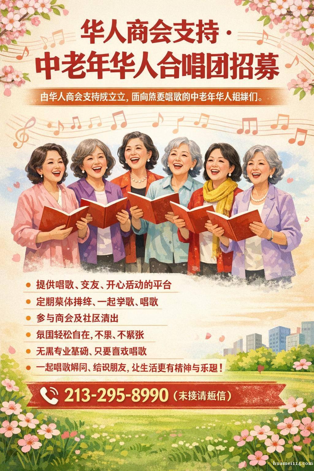 中老年华人合唱团报名开始了 中老年华人合唱团报名开始了